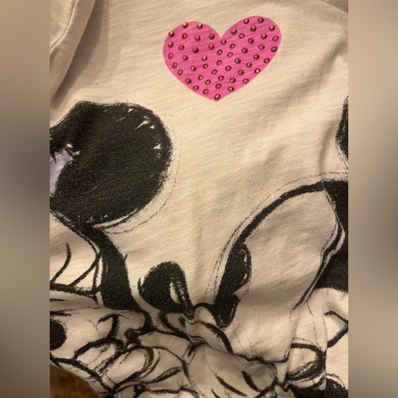 Disney Mickey and Mini sketch/artsy girls tee shirt size S Like new! Adorable! - Picture 5 of 8